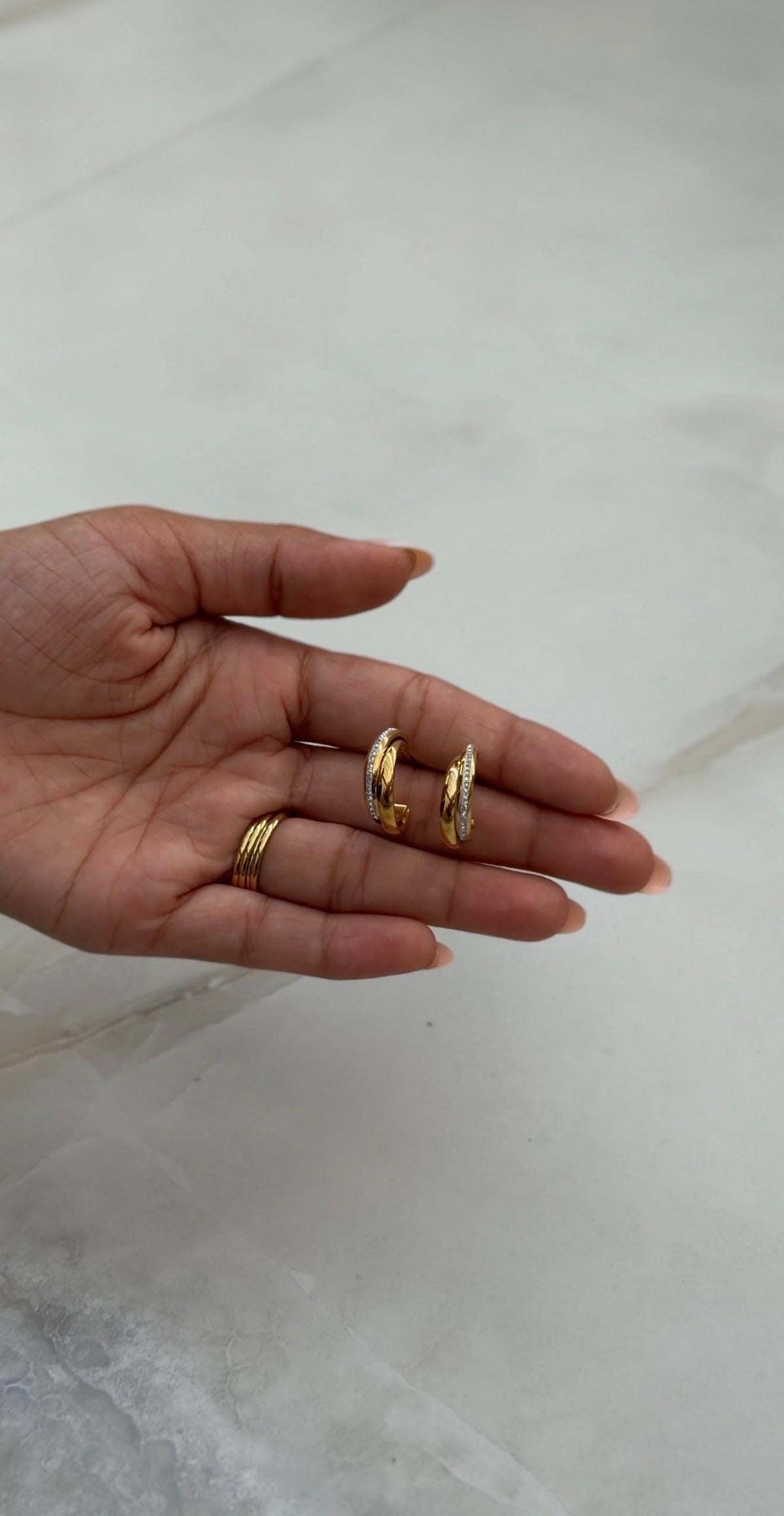 Aureon Twist Gold Hoop Earring
