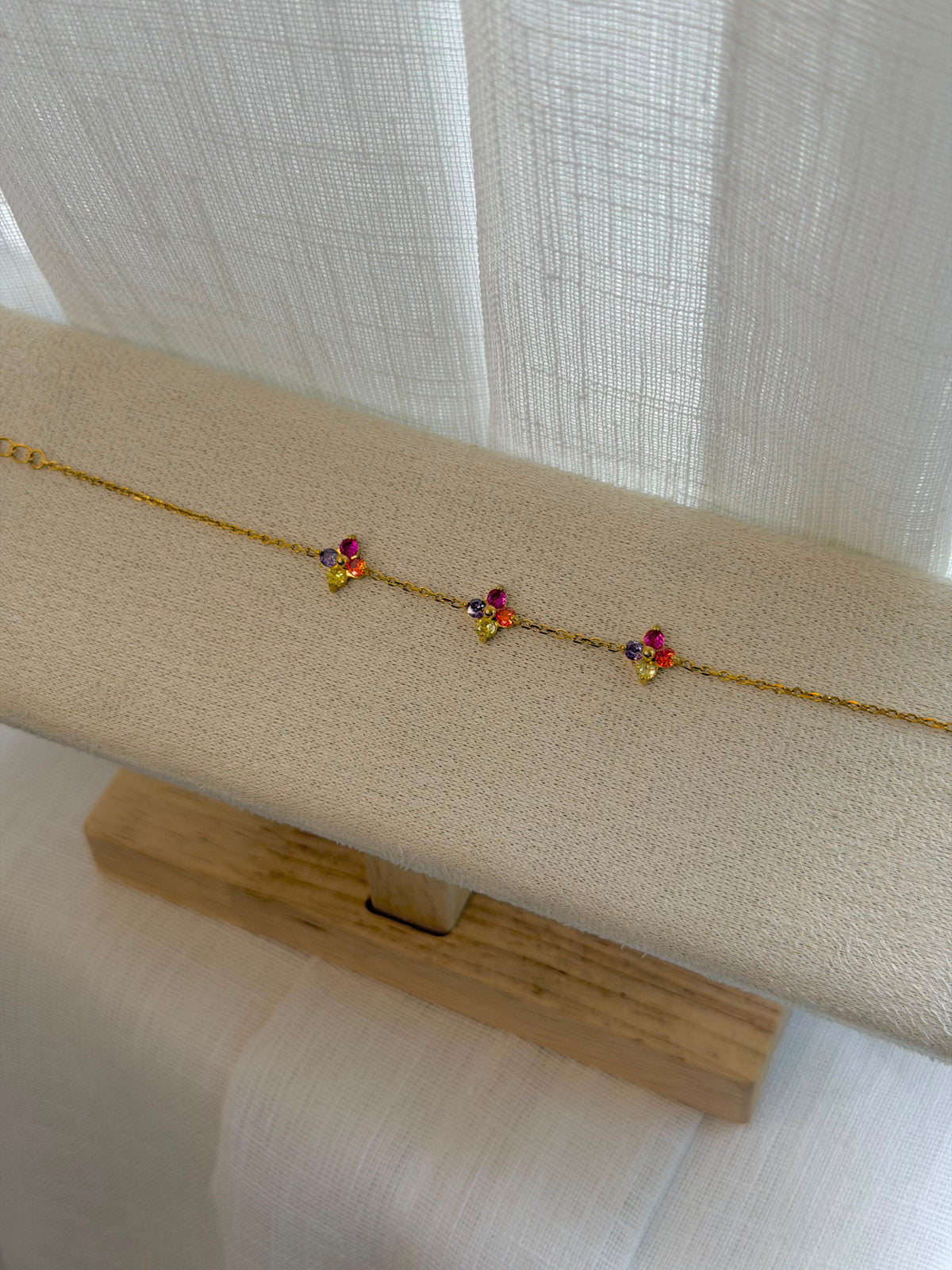 Aureon Rainbow Petal Link Bracelet
