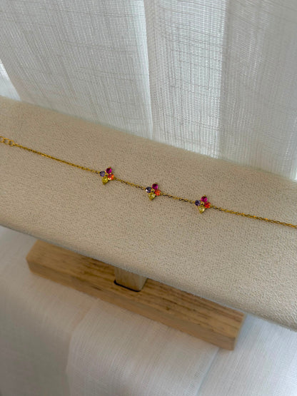 Aureon Rainbow Petal Link Bracelet