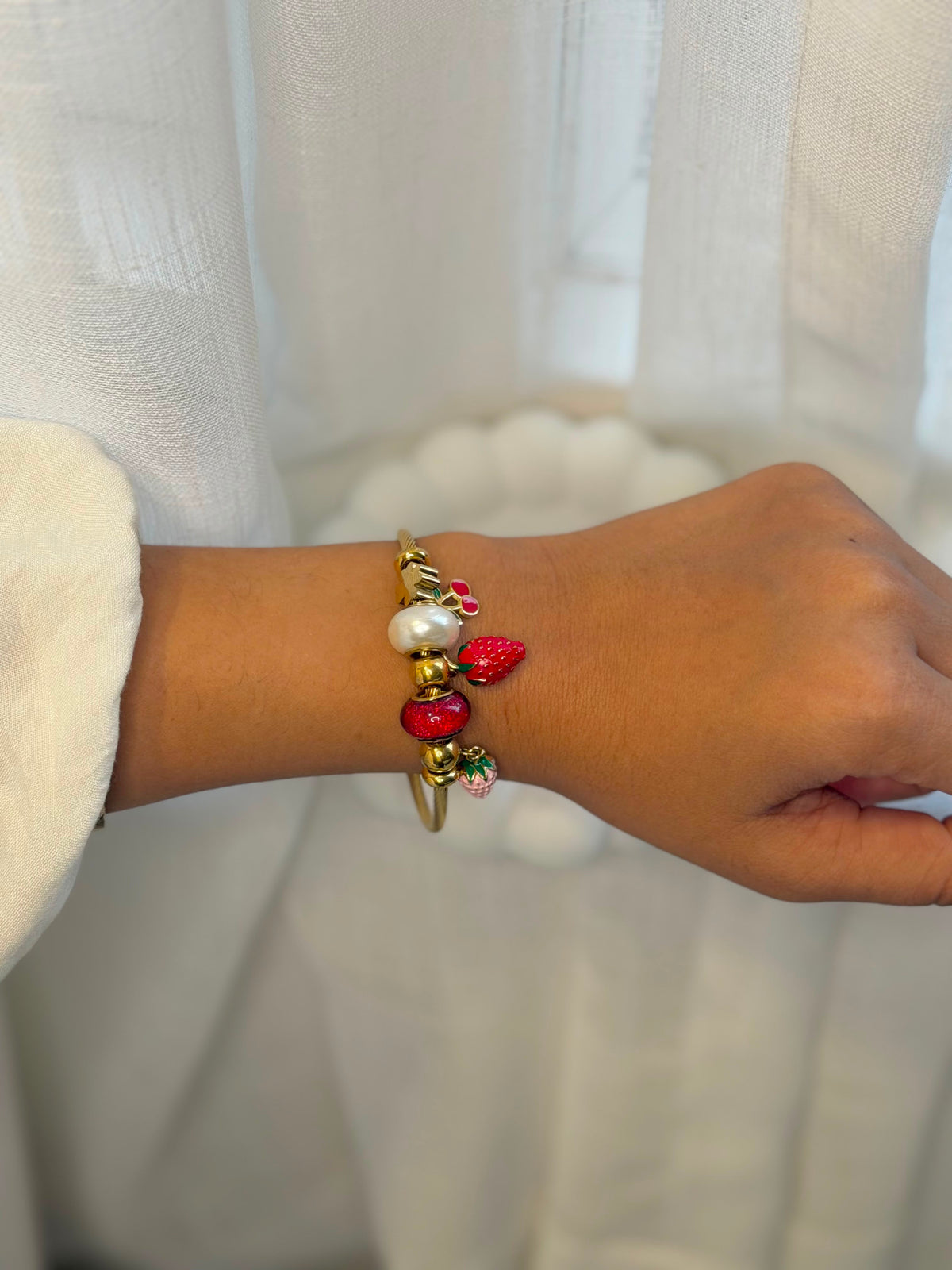 Aureon Berry Bloom Bangle Bracelet