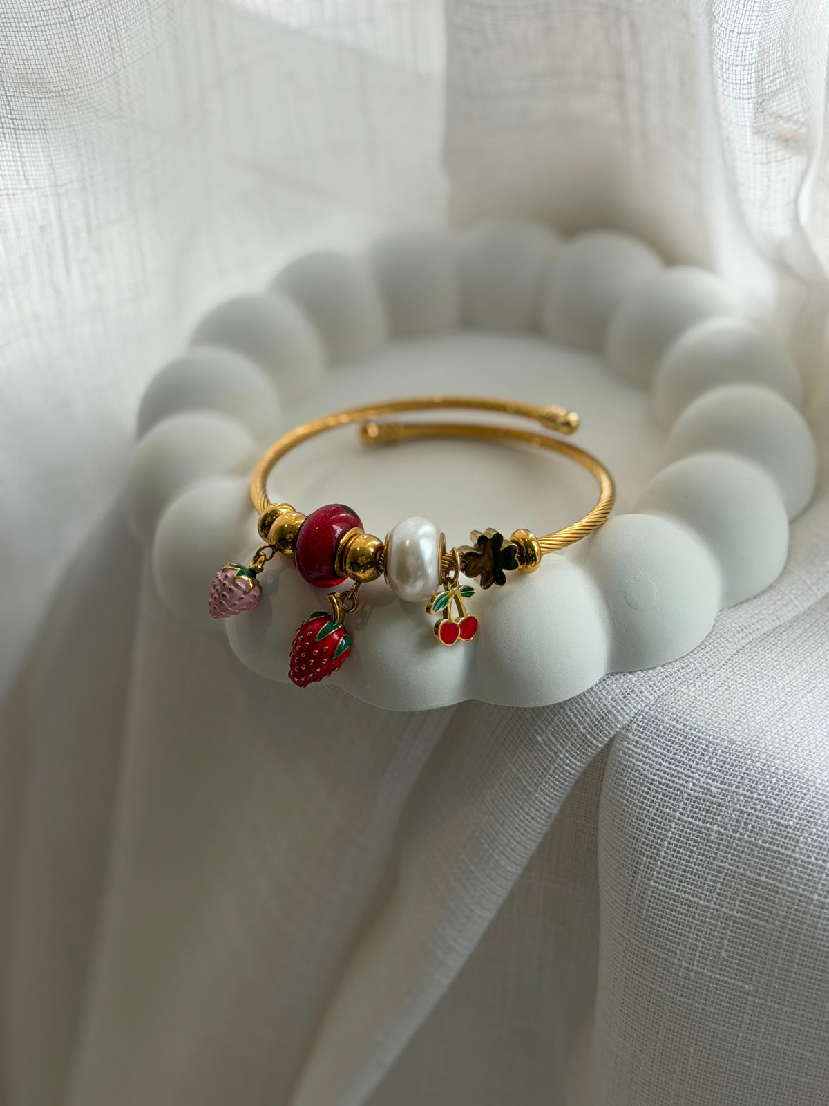 Aureon Berry Bloom Bangle Bracelet