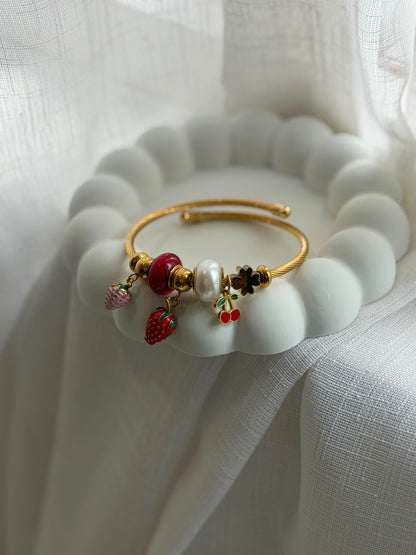 Aureon Berry Bloom Bangle Bracelet