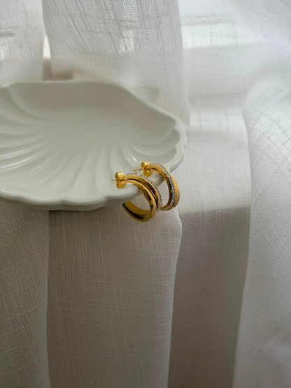 Aureon Twist Gold Hoop Earring
