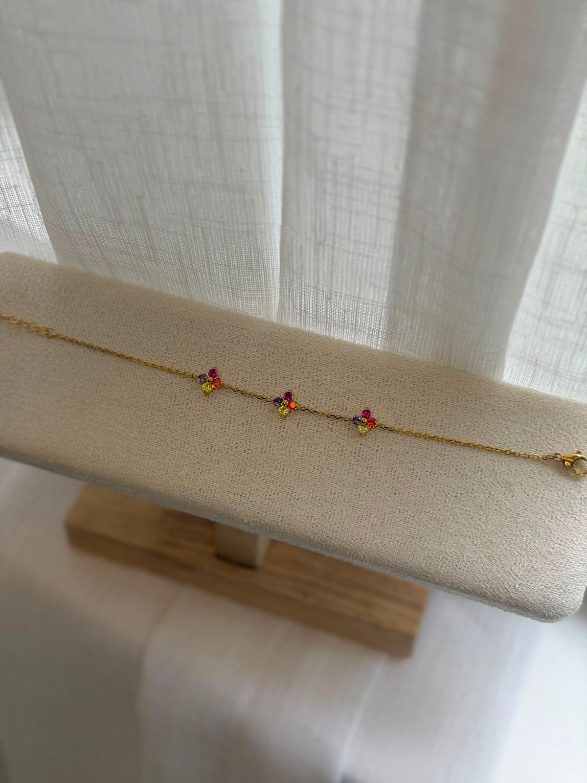 Aureon Rainbow Petal Link Bracelet