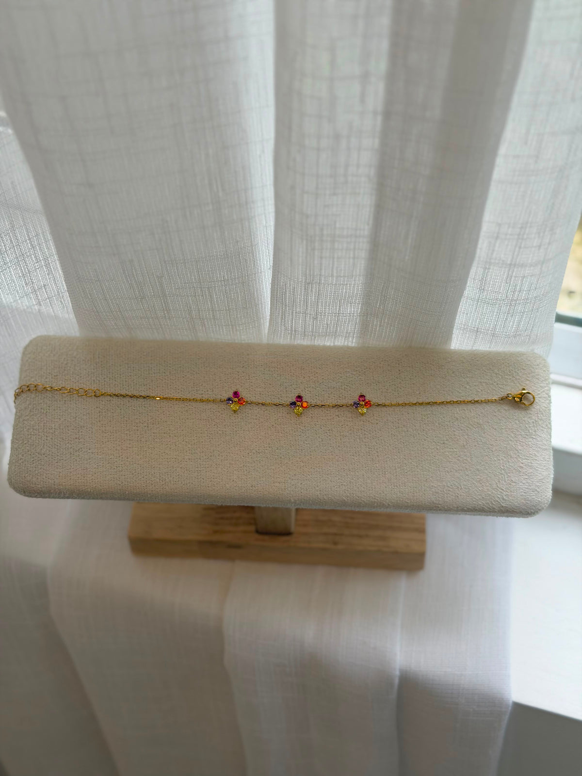 Aureon Rainbow Petal Link Bracelet