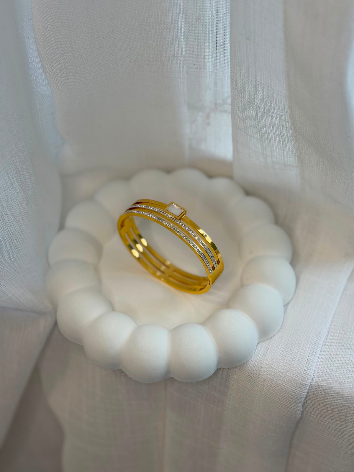 Aureon Tier Gem Bangle Bracelet
