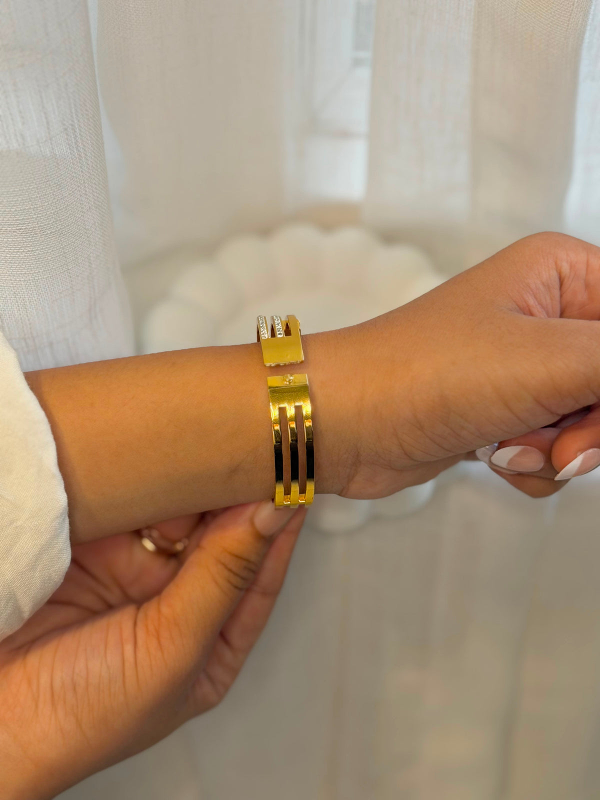 Aureon Tier Gem Bangle Bracelet