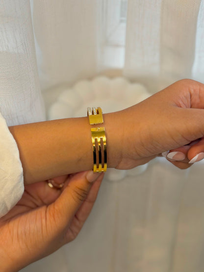 Aureon Tier Gem Bangle Bracelet