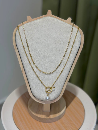 Aureon Double cascade Necklace